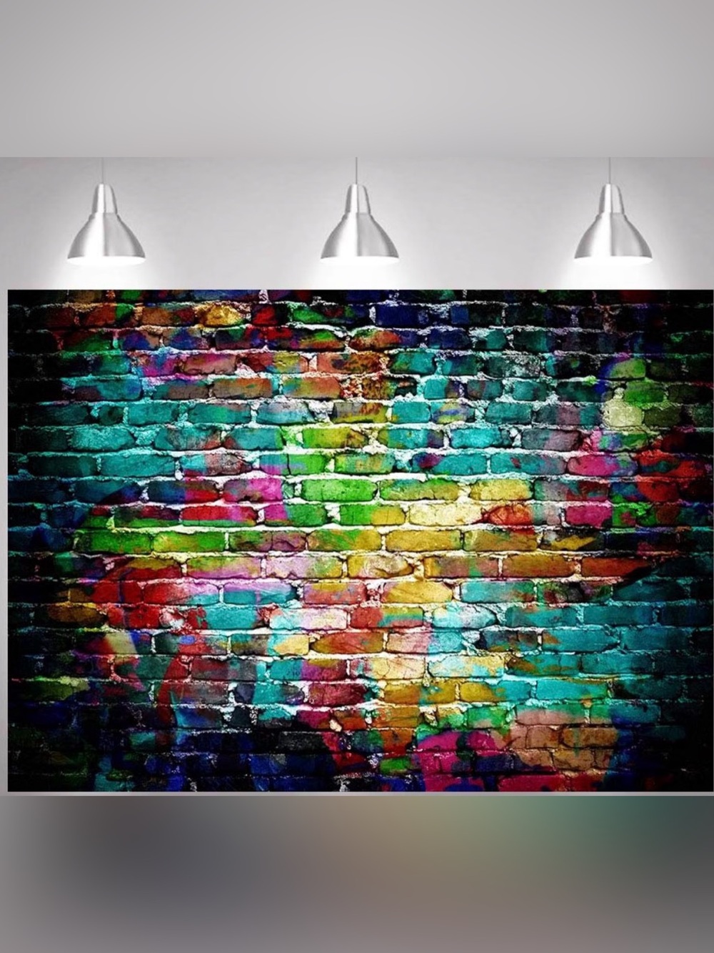Amazon Colorburst Graffiti Brick Wall Mural - great quality 7 x 5 ft